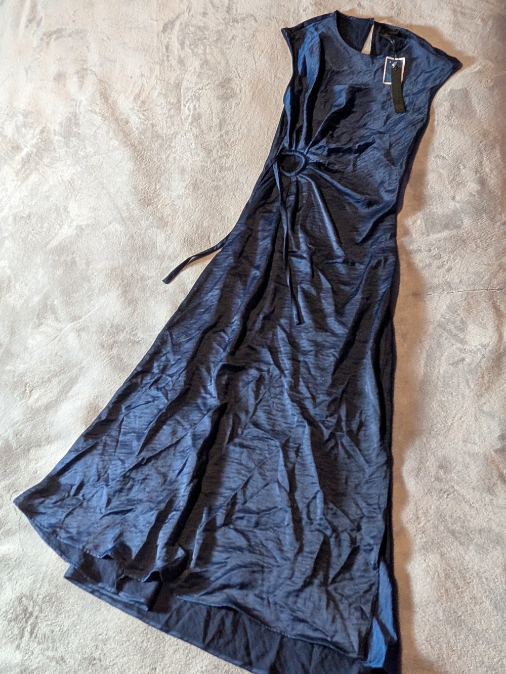 House of Harlow 1960 Sleeveless Navy Maxi with Front Ring